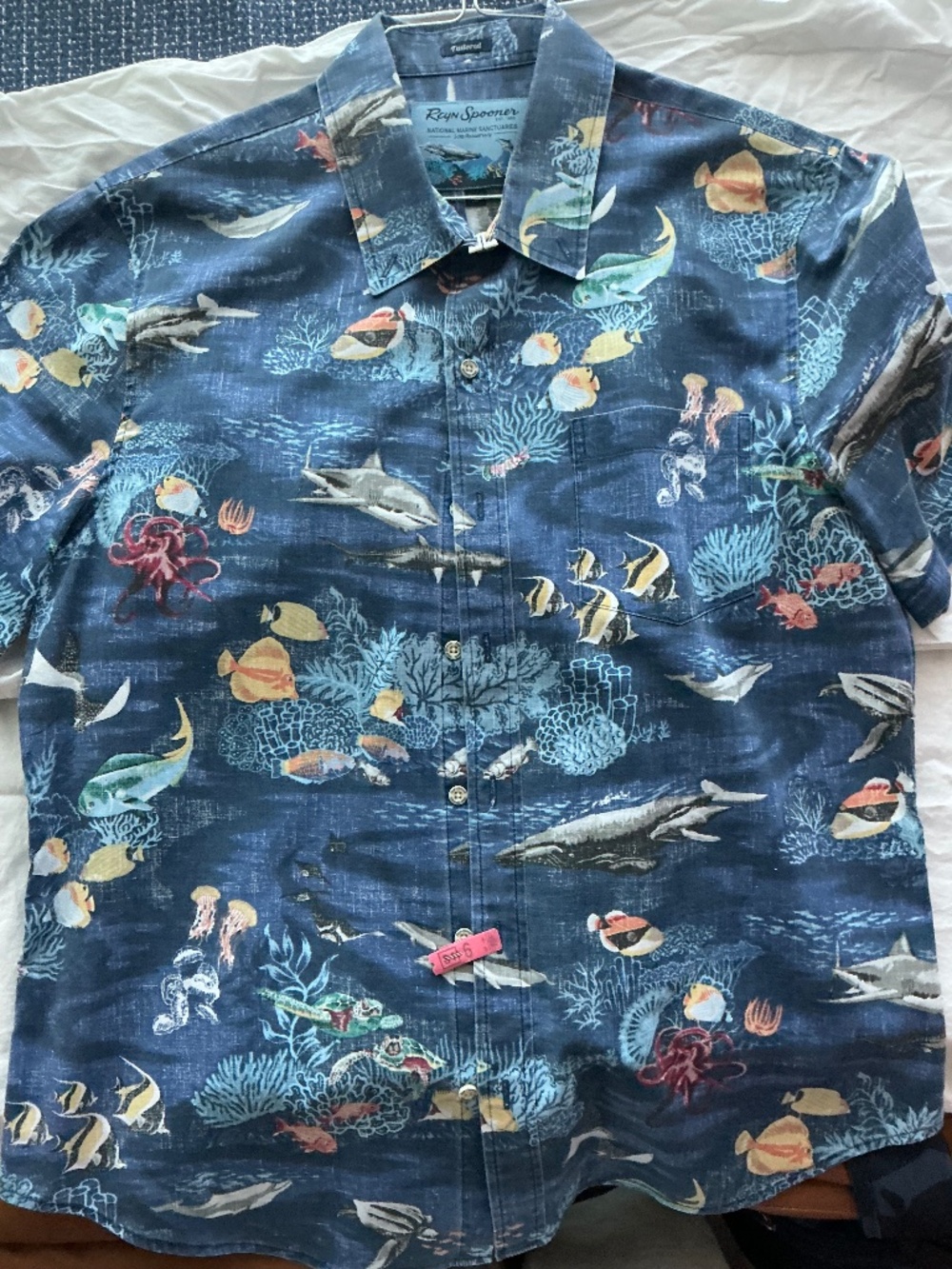 Reyn Spooner National Marine Sanctuaries 50th Anniversary Shirt M Tailored